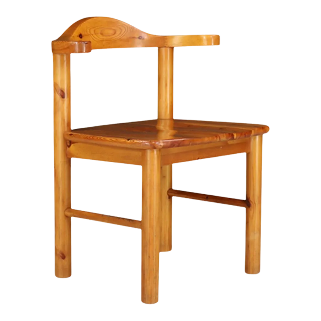 1970s Daumiller style : set six Dutch pinewood dining chairs