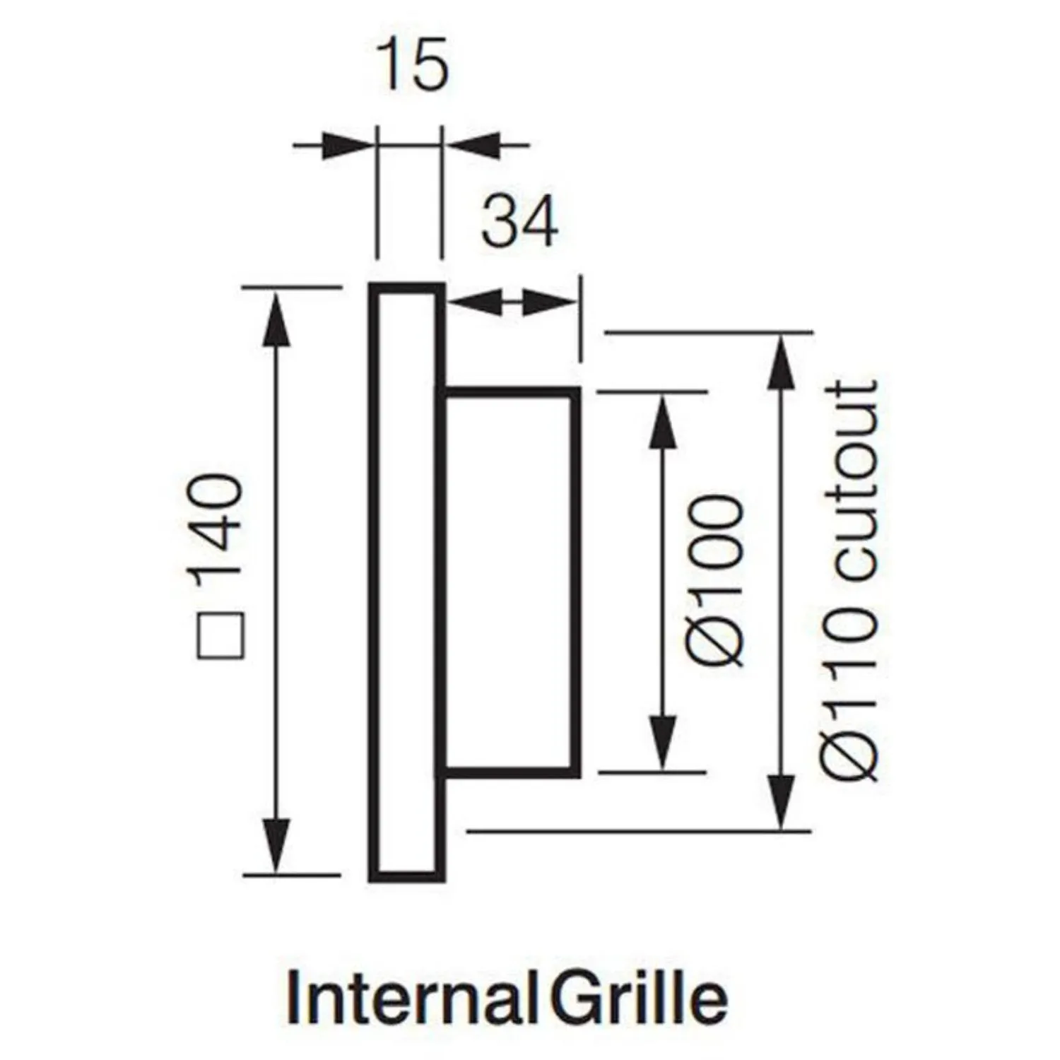 202/245m³/h Provent in-Line Duct Mounted Fan Kit (RIL-100 4M Duct internal/External Grille)