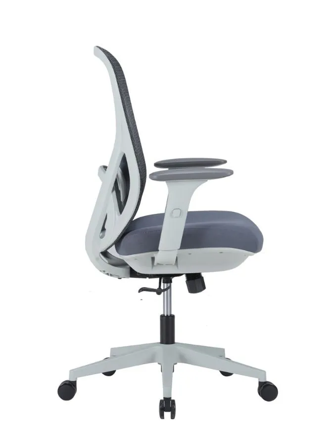 Adjustable Mesh Headrest Ergonomic Office Chair with Synchro Tilt Mechanism and PU Armrests