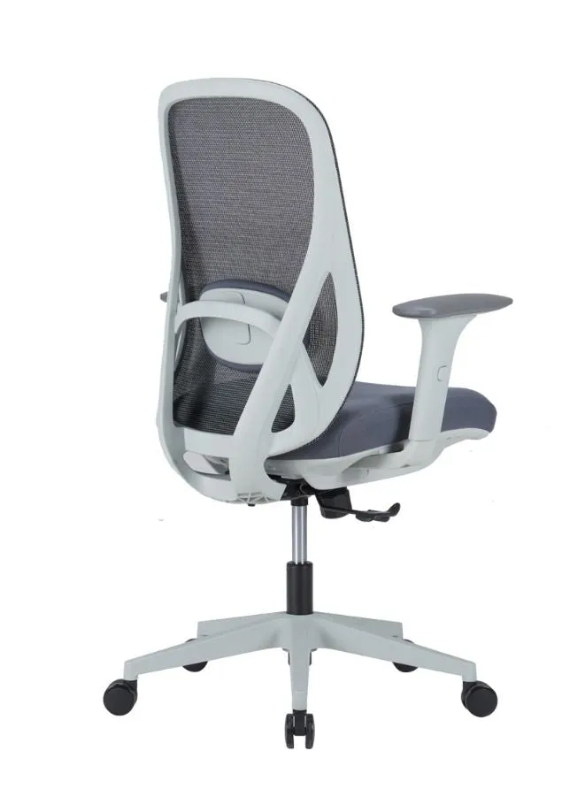 Adjustable Mesh Headrest Ergonomic Office Chair with Synchro Tilt Mechanism and PU Armrests