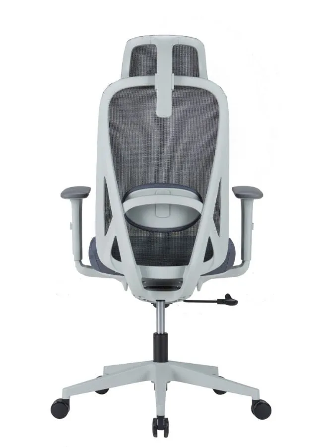 Adjustable Mesh Headrest Ergonomic Office Chair with Synchro Tilt Mechanism and PU Armrests