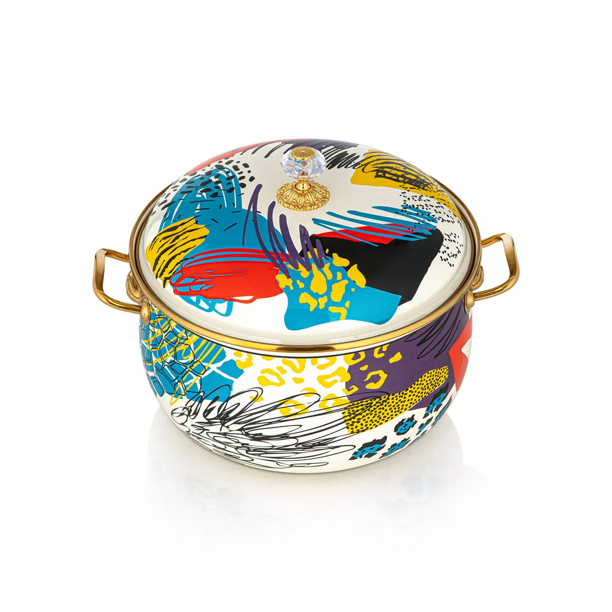 Almarjan 26 CM Tohfa Collection Enamel Cooking Pot - 287421116