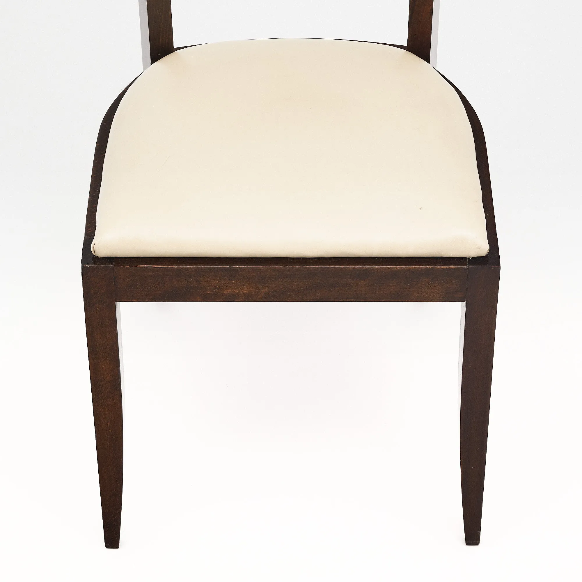 Art Deco Period Macassar Dining Chairs in the style of Jules Leleu