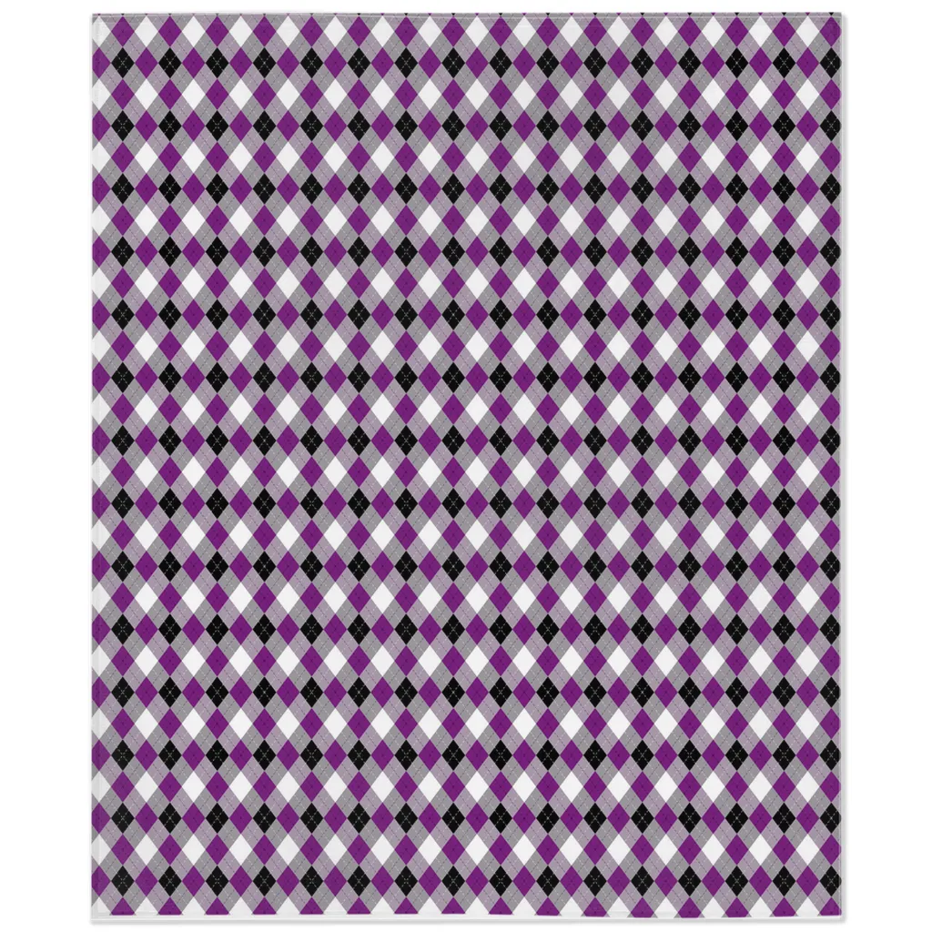 Asexual Argyle Pride Minky Blankets