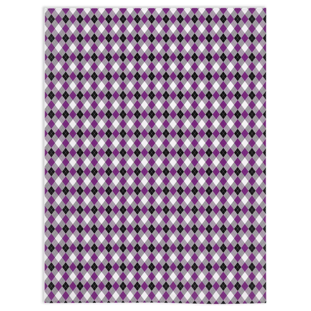 Asexual Argyle Pride Minky Blankets