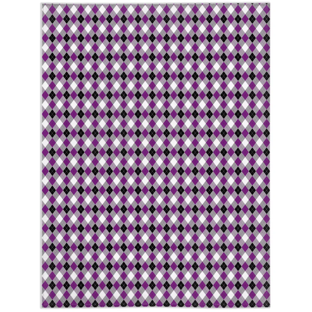 Asexual Argyle Pride Minky Blankets