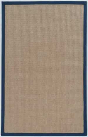 Benzara 2.83 x 1.83 Feet Hand Finish Wool Rug with Action Backing, Brown and Blue