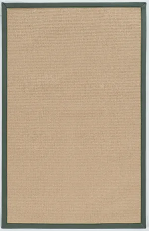 Benzara 6 x 4 Machine Tufted Wool Rug with Action Backing, Beige and Green