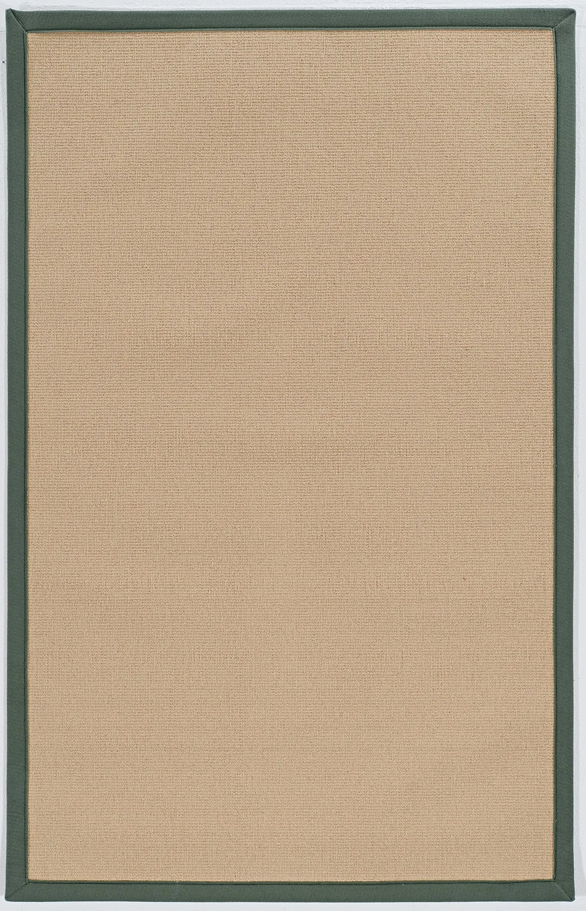 Benzara 6 x 4 Machine Tufted Wool Rug with Action Backing, Beige and Green