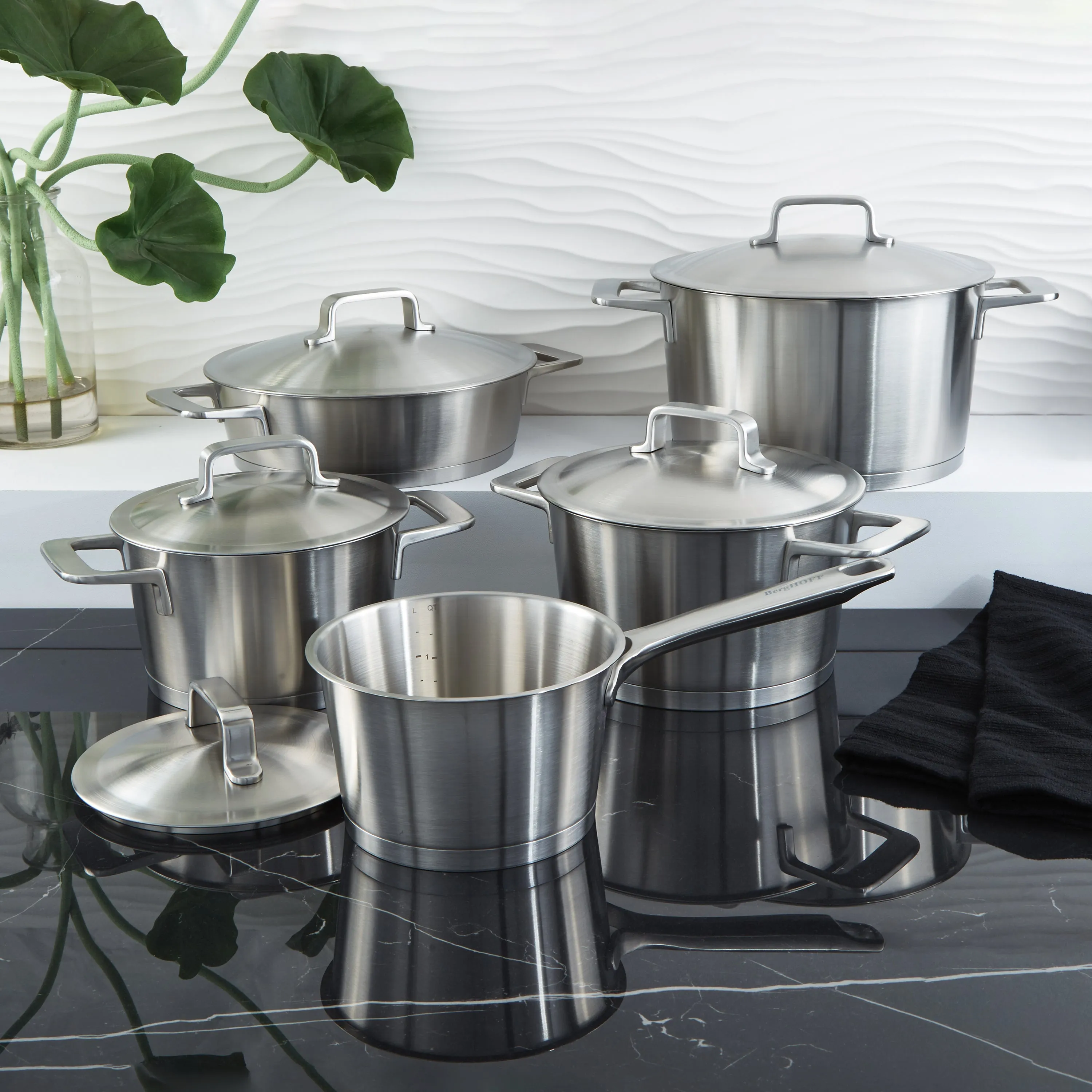 BergHOFF DiNA Meta 10pc Recycled 18/10 Stainless Steel Cookware Set