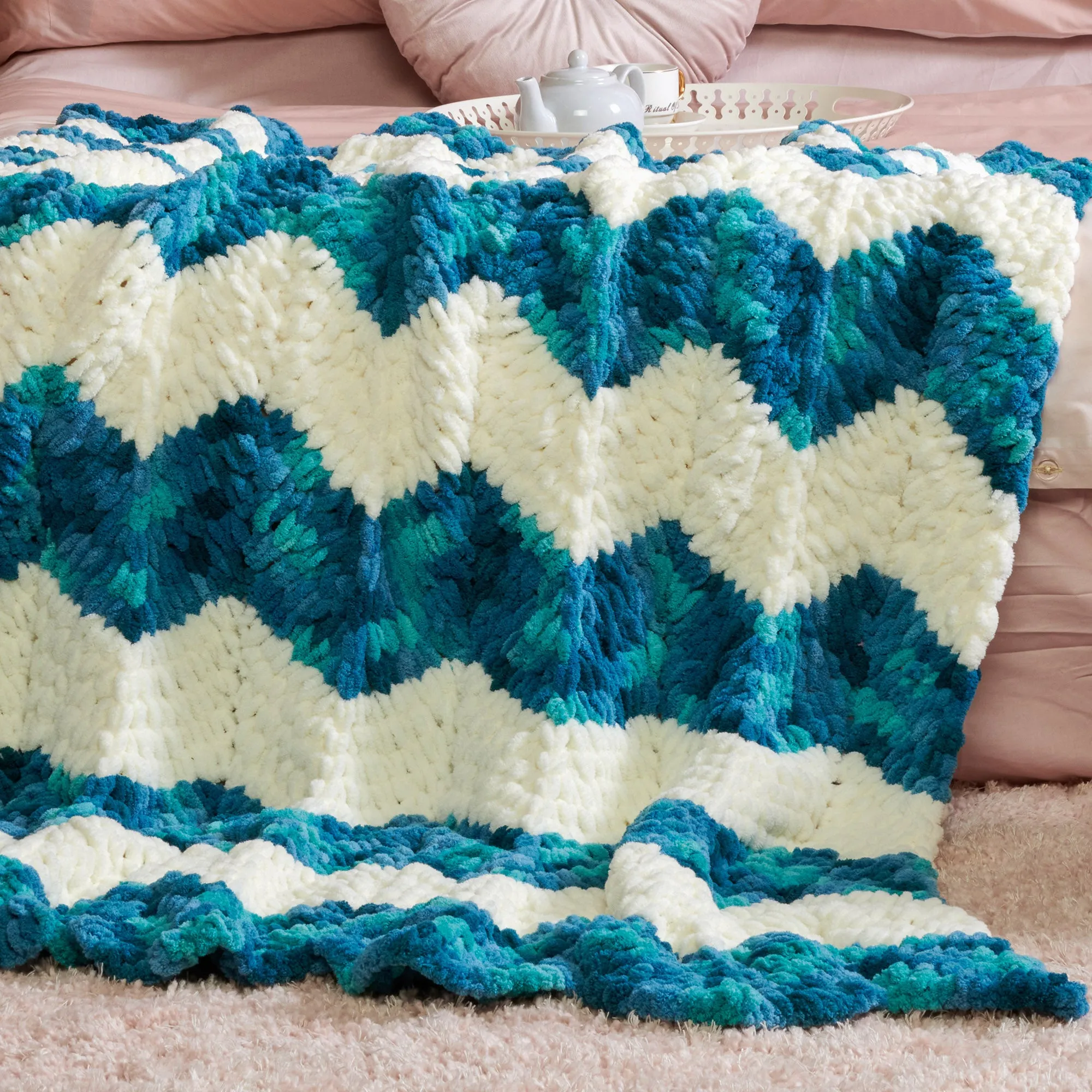 Bernat Craft Alize EZ Ripple Blanket