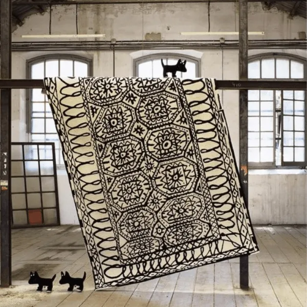 Black On White Estambul Rug