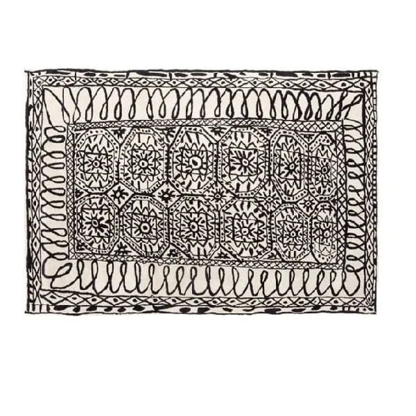 Black On White Estambul Rug