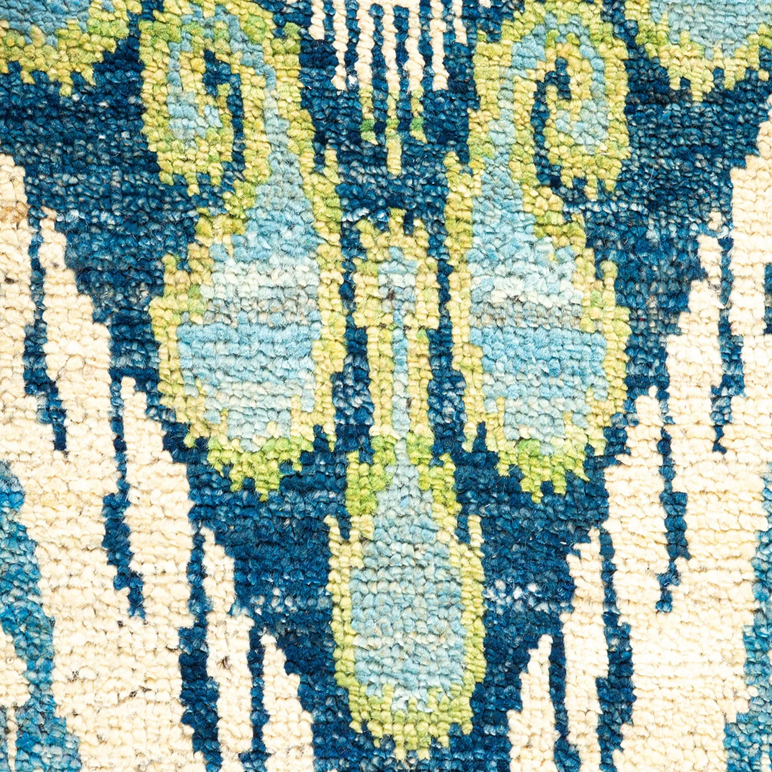 Blue Transitional Wool Runner - 2'7" x 10'10"