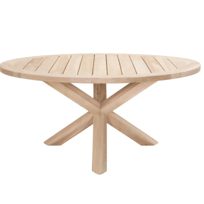 Boca Outdoor 63” Round Dining Table and Lazy Susan