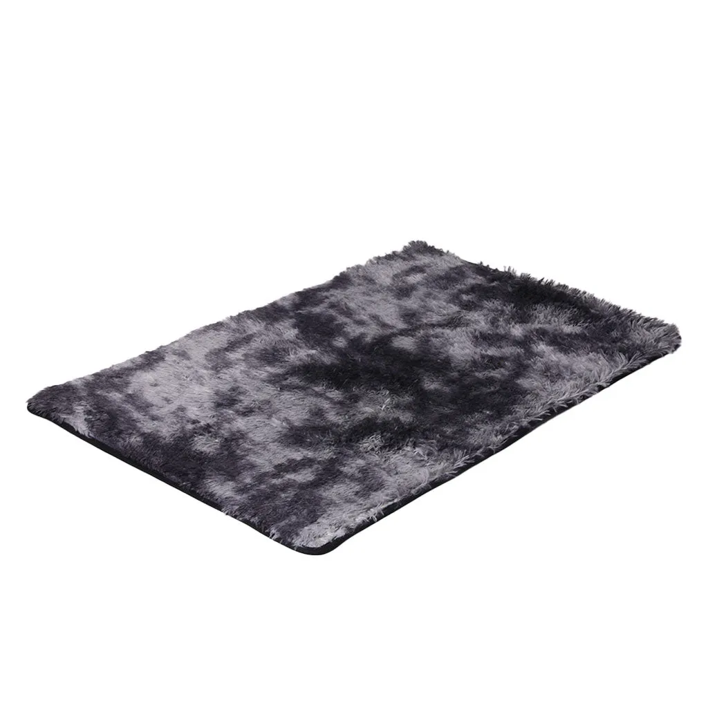 Caden 200x230 Floor Rug Shaggy Soft Large Area Rugs Tie-Dyed - Midnight City