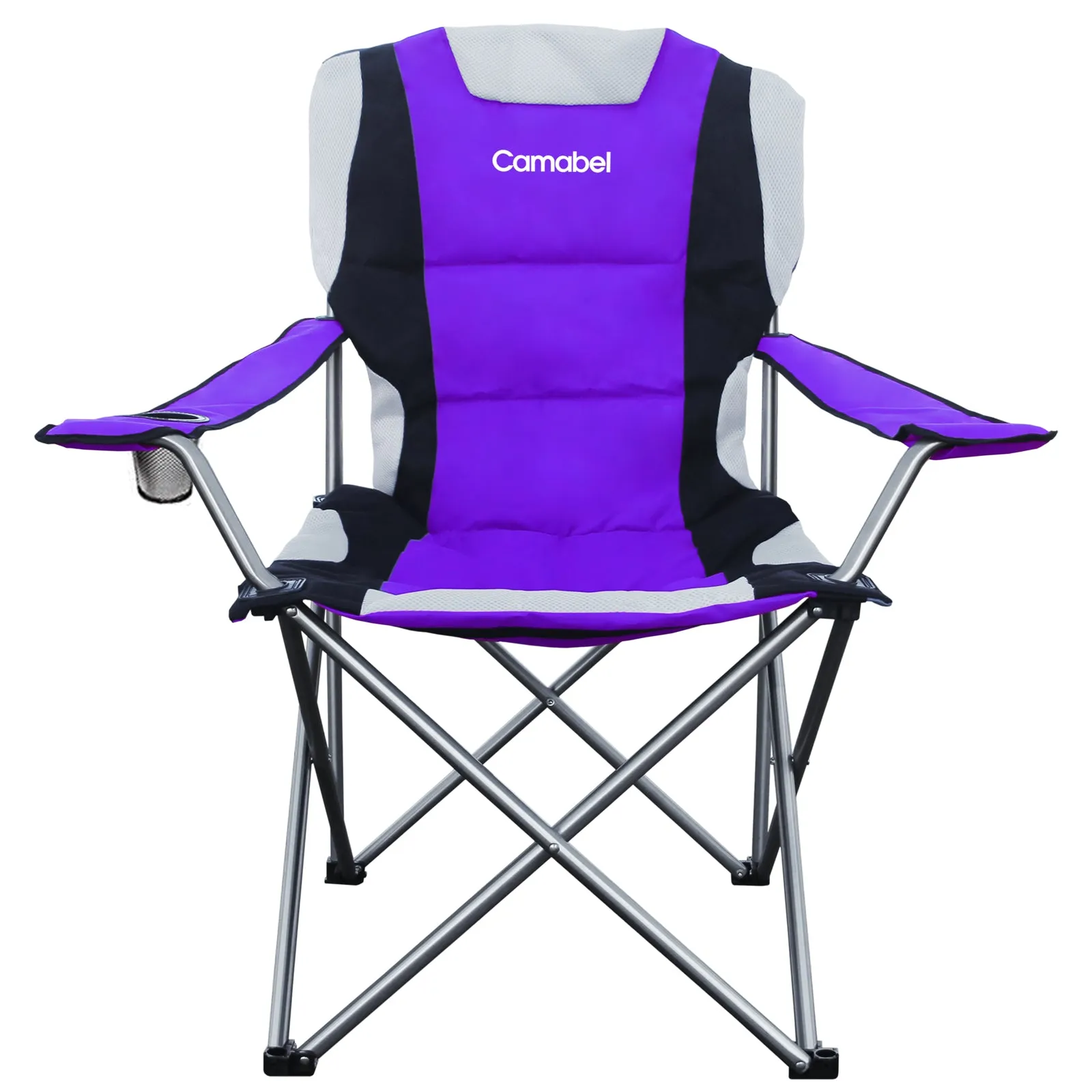 Camabel Folding Camping Chair Hold Up 400lbs Large Outdoor  Lightweight Chairs Purple Model No.ET325