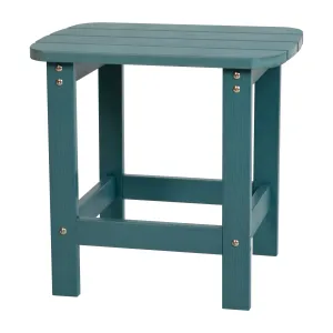 Charlestown All-Weather Poly Resin Wood Commercial Grade Adirondack Side Table