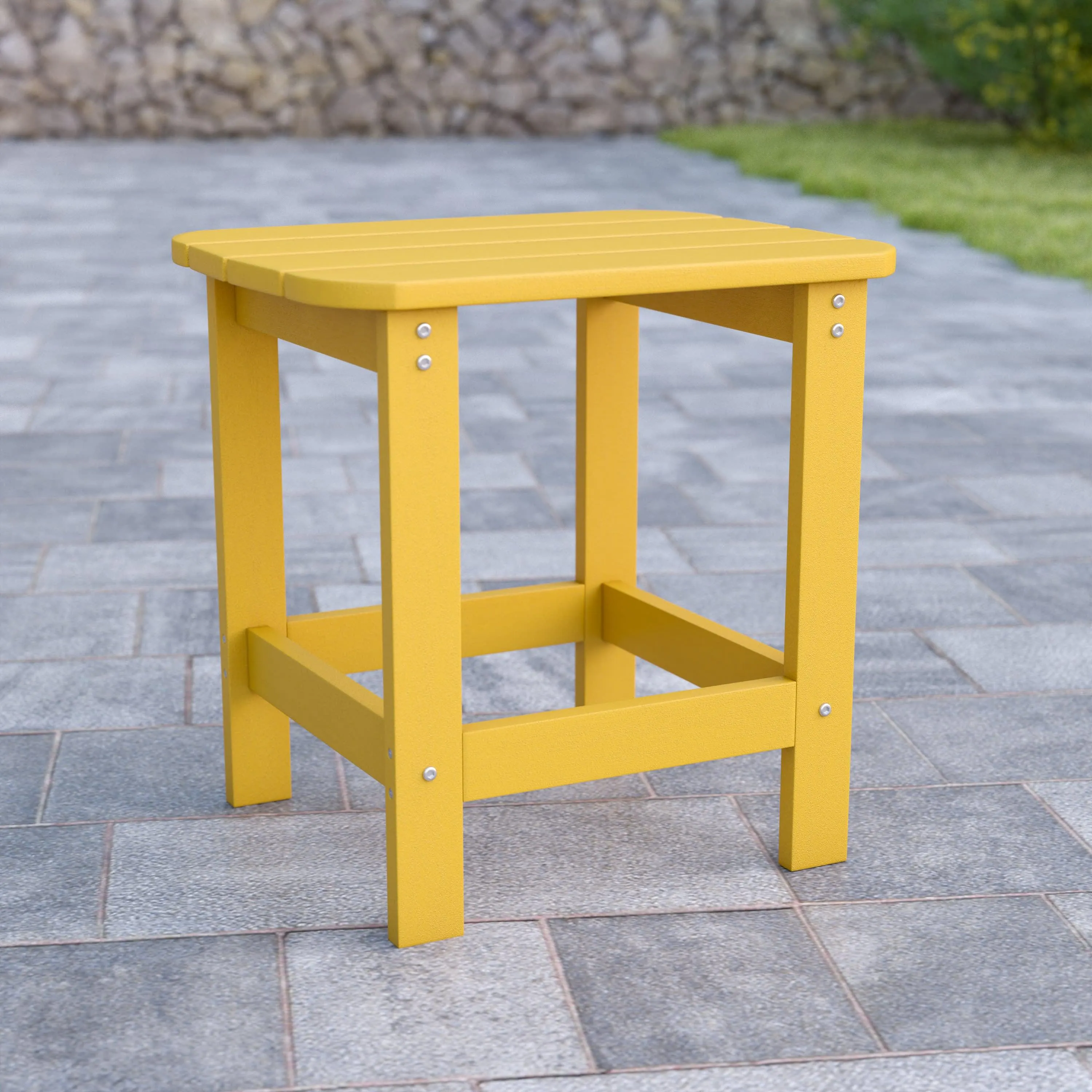 Charlestown All-Weather Poly Resin Wood Commercial Grade Adirondack Side Table