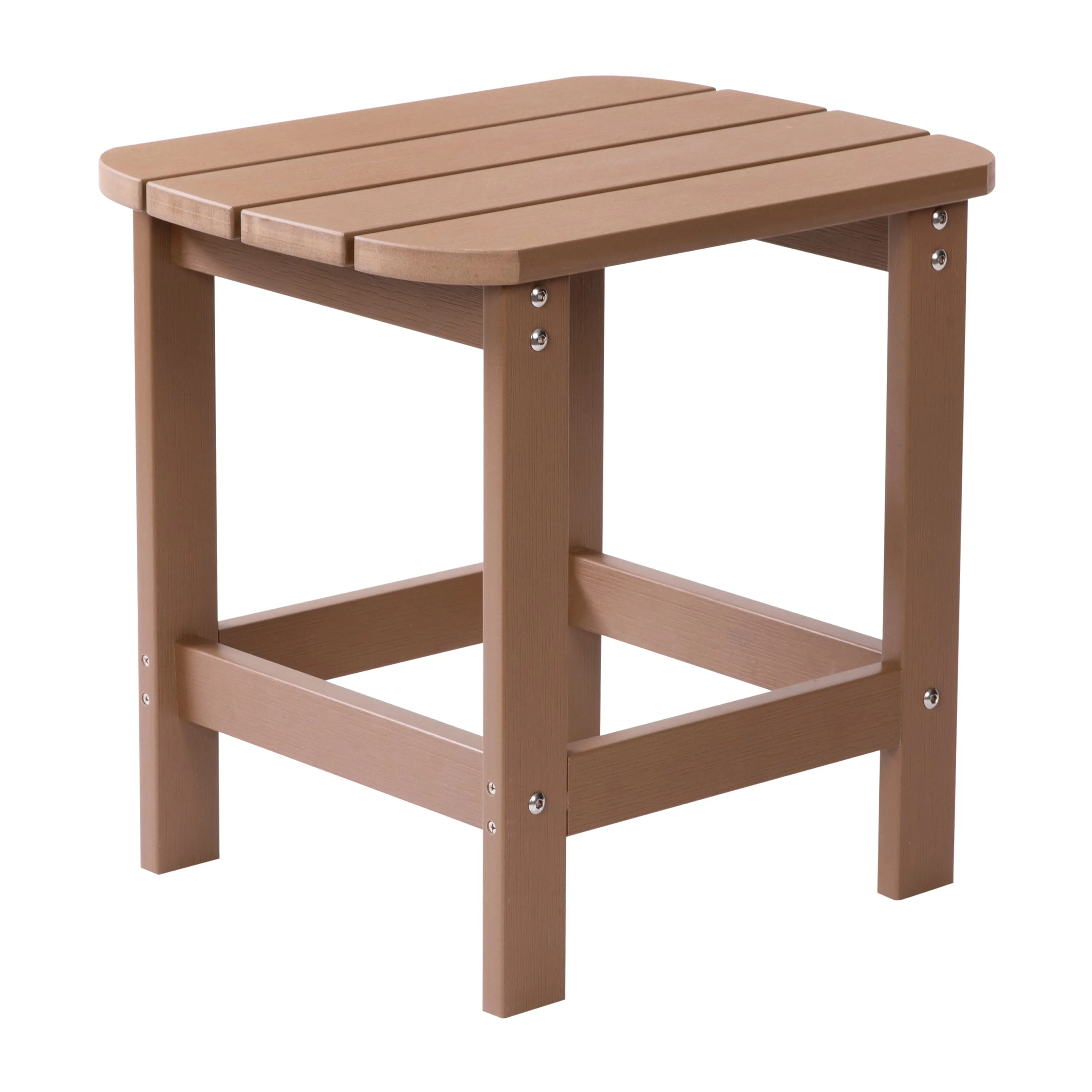 Charlestown All-Weather Poly Resin Wood Commercial Grade Adirondack Side Table