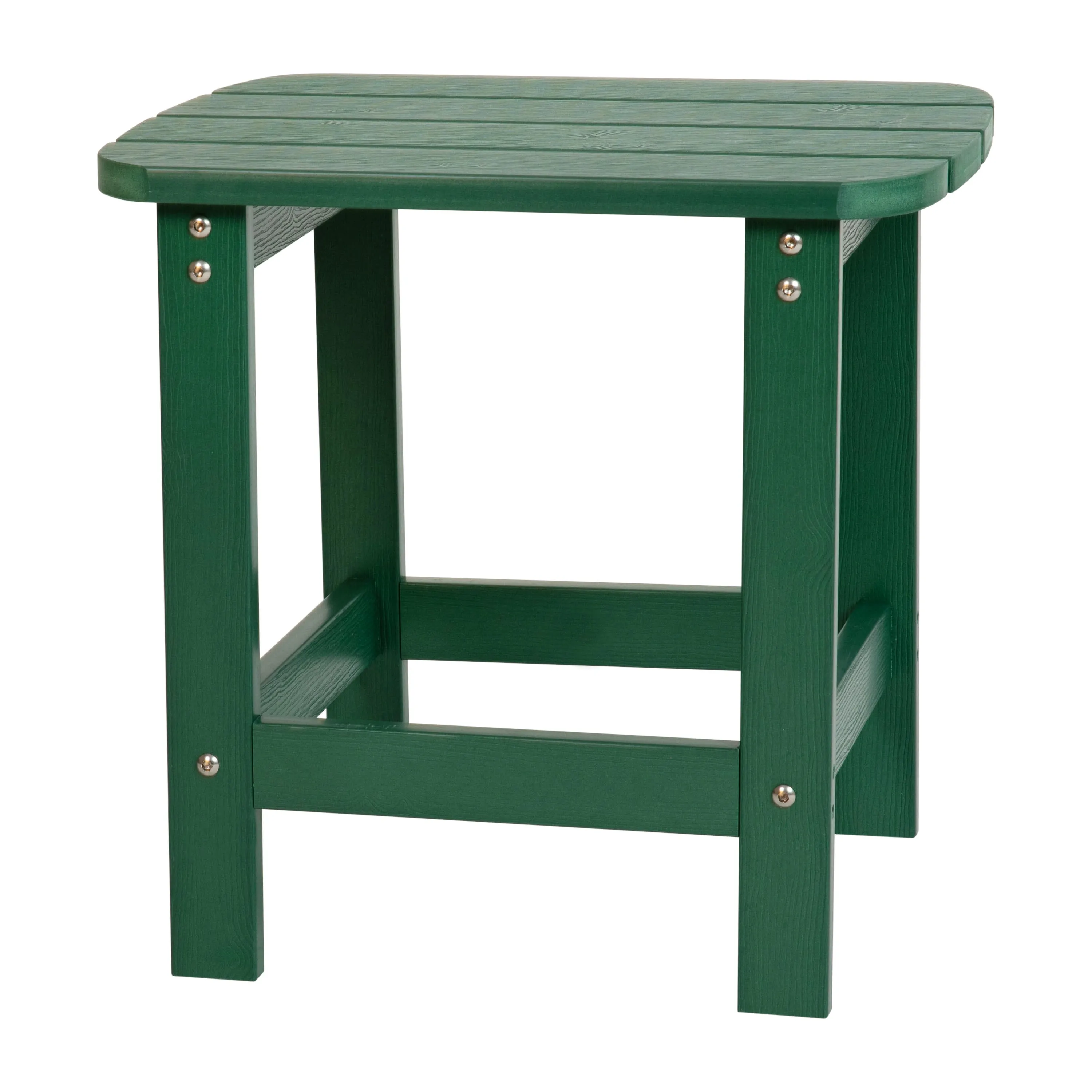 Charlestown All-Weather Poly Resin Wood Commercial Grade Adirondack Side Table