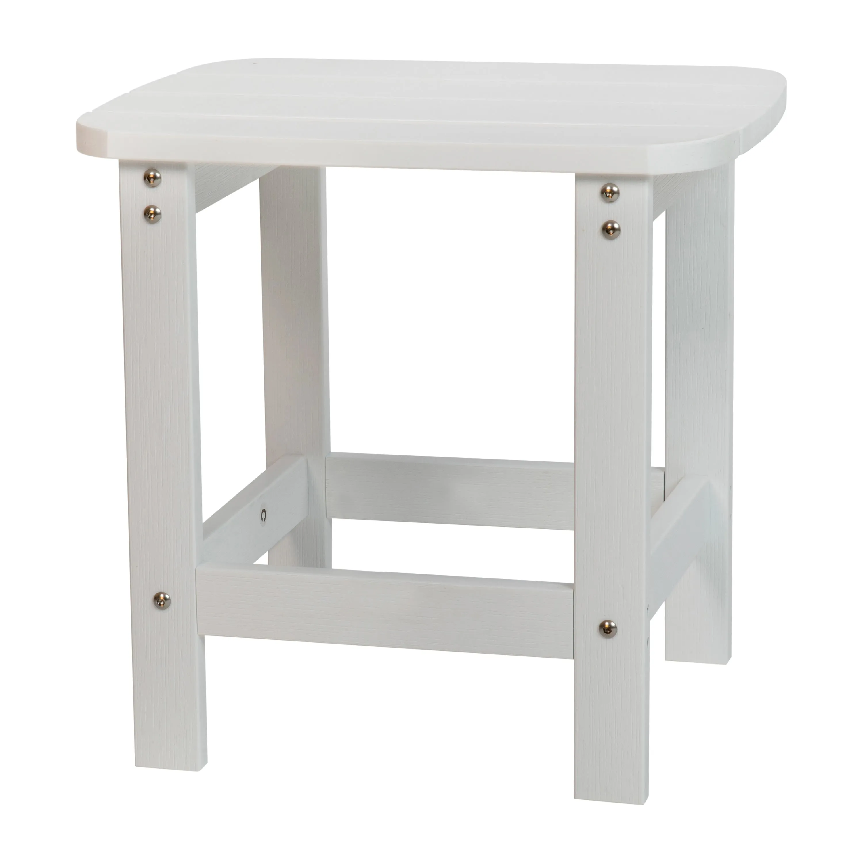 Charlestown All-Weather Poly Resin Wood Commercial Grade Adirondack Side Table