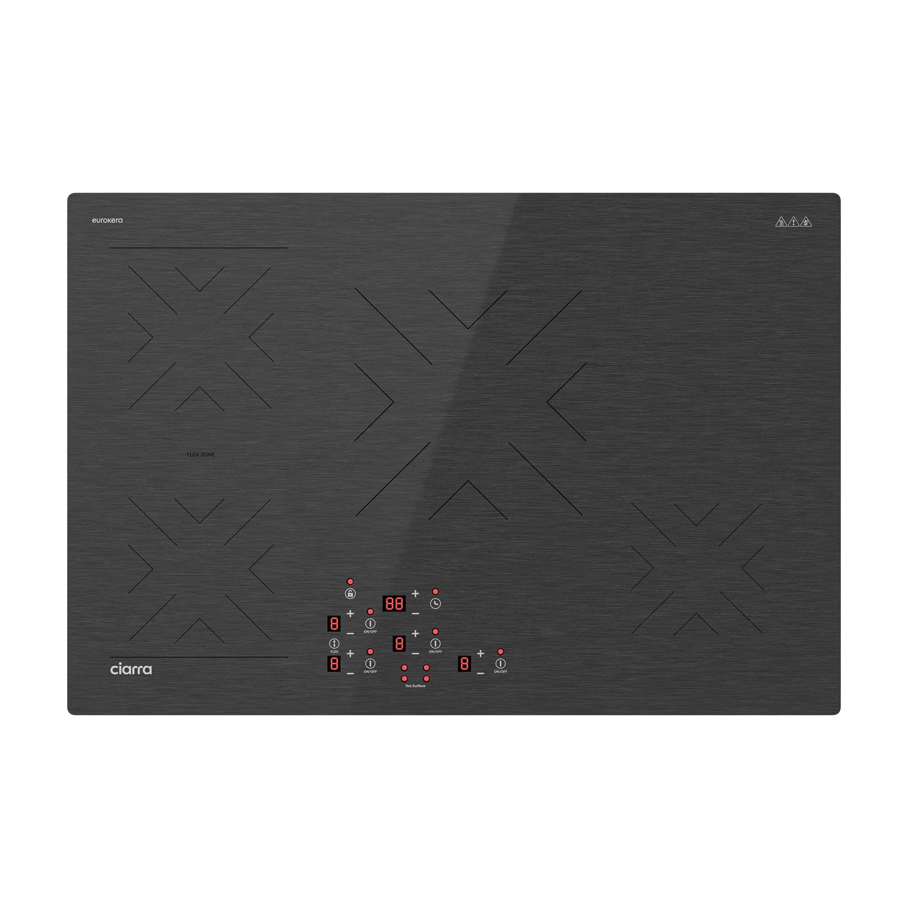 CIARRA 30 Inch Built-in Induction Cooktop with 4 Booster Burners 1 Flex Zone CABIH304BF-S