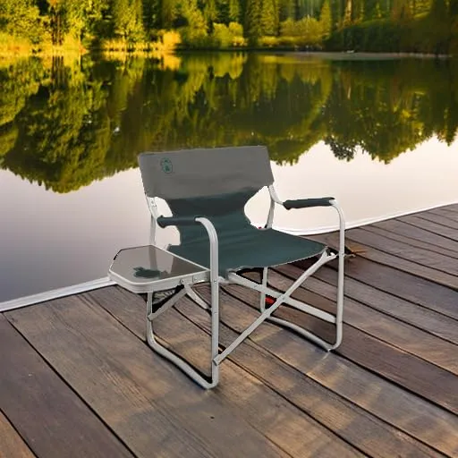 Coleman Outpost Elite Portable Chair with Side Table & Cup Holder, Weatherproof Outdoor Chair Supports up to 300lbs, Great for Sports, Tailgates, Campsite, Patio, Concert, & More