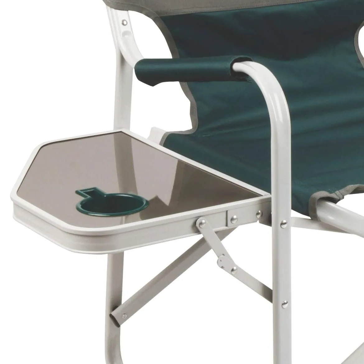 Coleman Outpost Elite Portable Chair with Side Table & Cup Holder, Weatherproof Outdoor Chair Supports up to 300lbs, Great for Sports, Tailgates, Campsite, Patio, Concert, & More