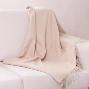 Cozy Beige Alpaca Throw