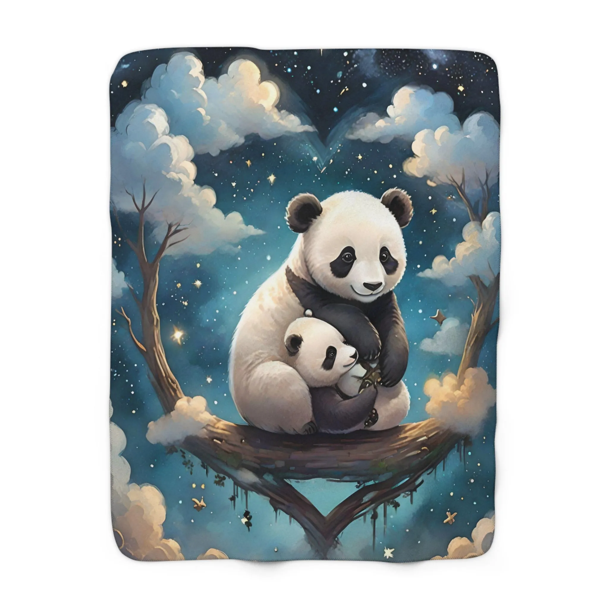 Cute Panda Sofa Blanket Sherpa Fleece Blanket