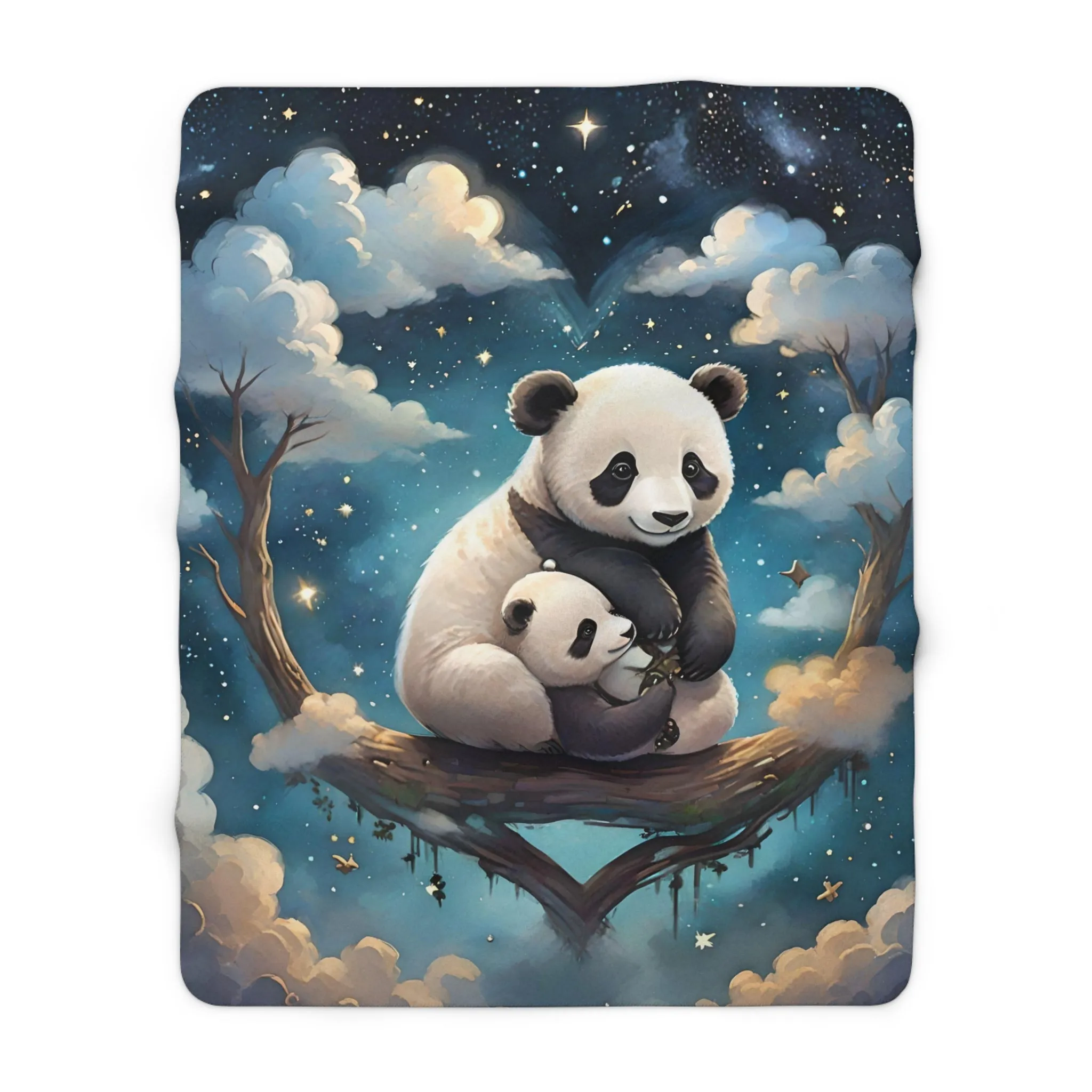 Cute Panda Sofa Blanket Sherpa Fleece Blanket