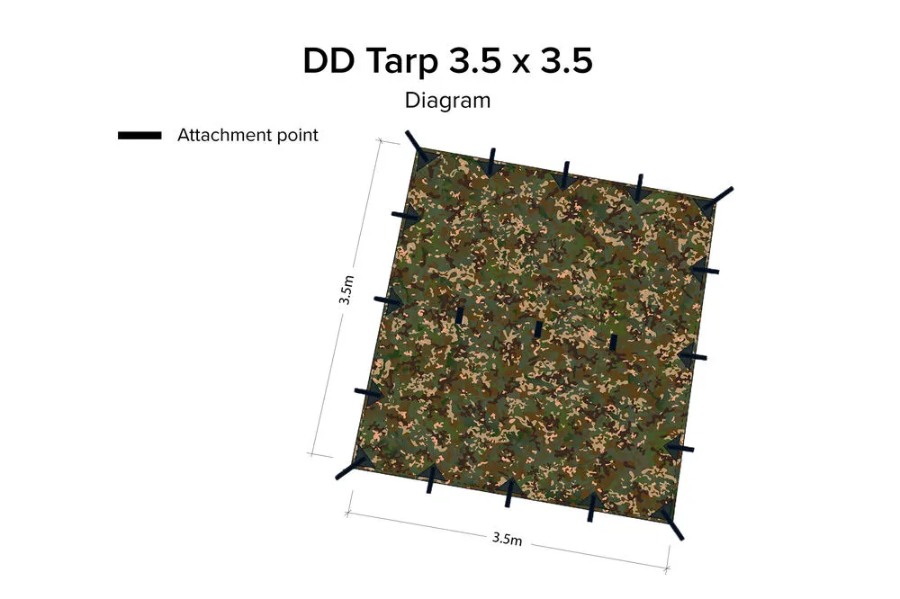 DD Hammocks 3.5 x 3.5 Tarp - MC