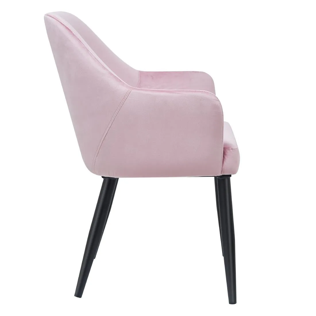 DP198 Bolero Lia Velvet Effect Chairs Dusty Pink (Set of 2)