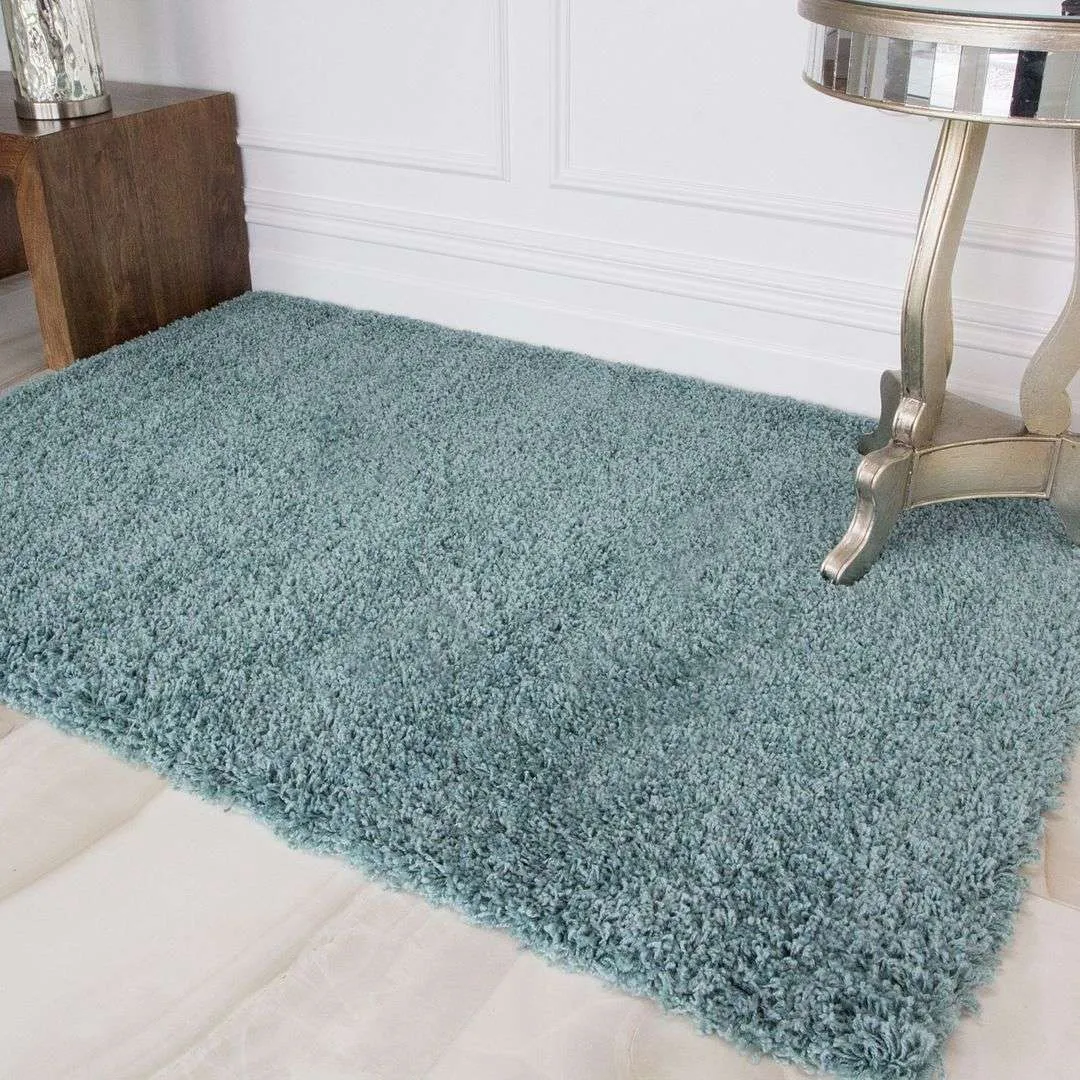 Duck Egg Shaggy Rug