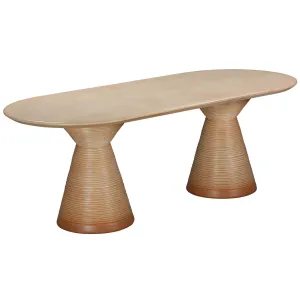 Fassa Outdoor Oval Dining Table, Terracotta