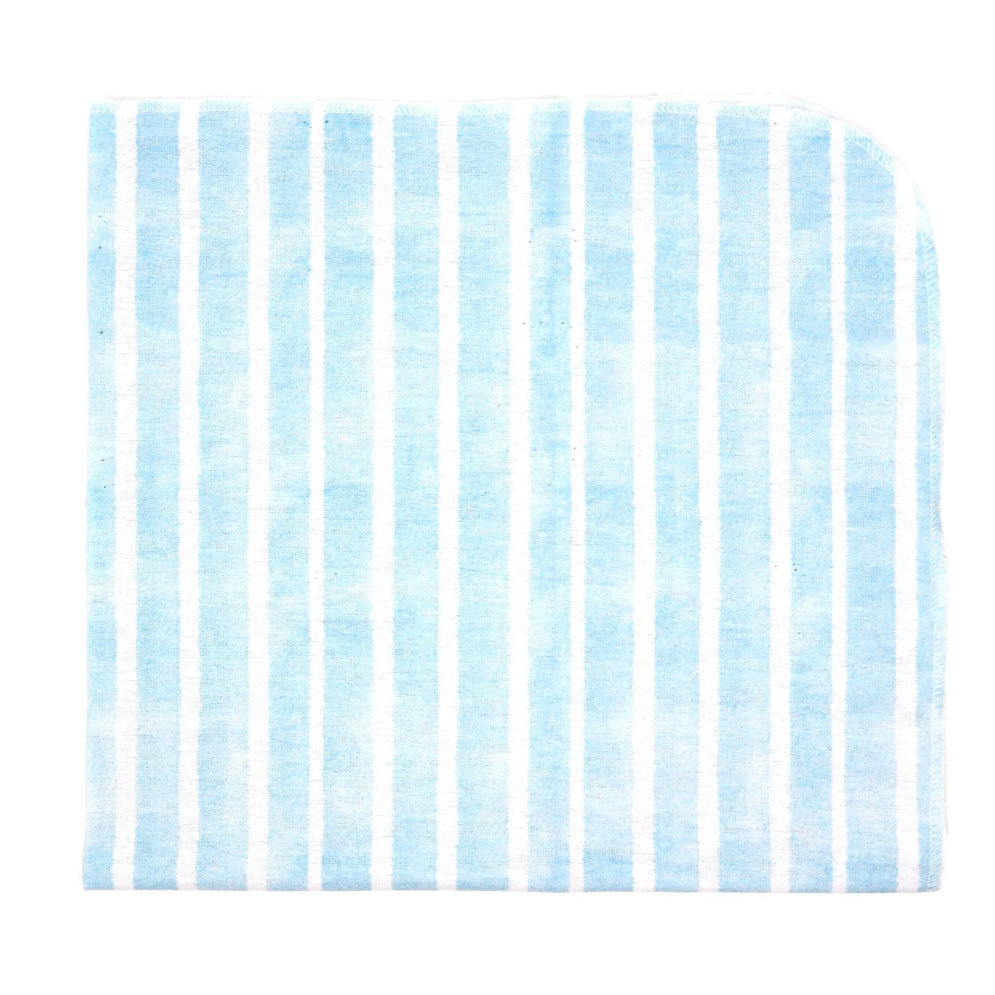 Flannel Baby Receiving Blanket - Watercolour Blue