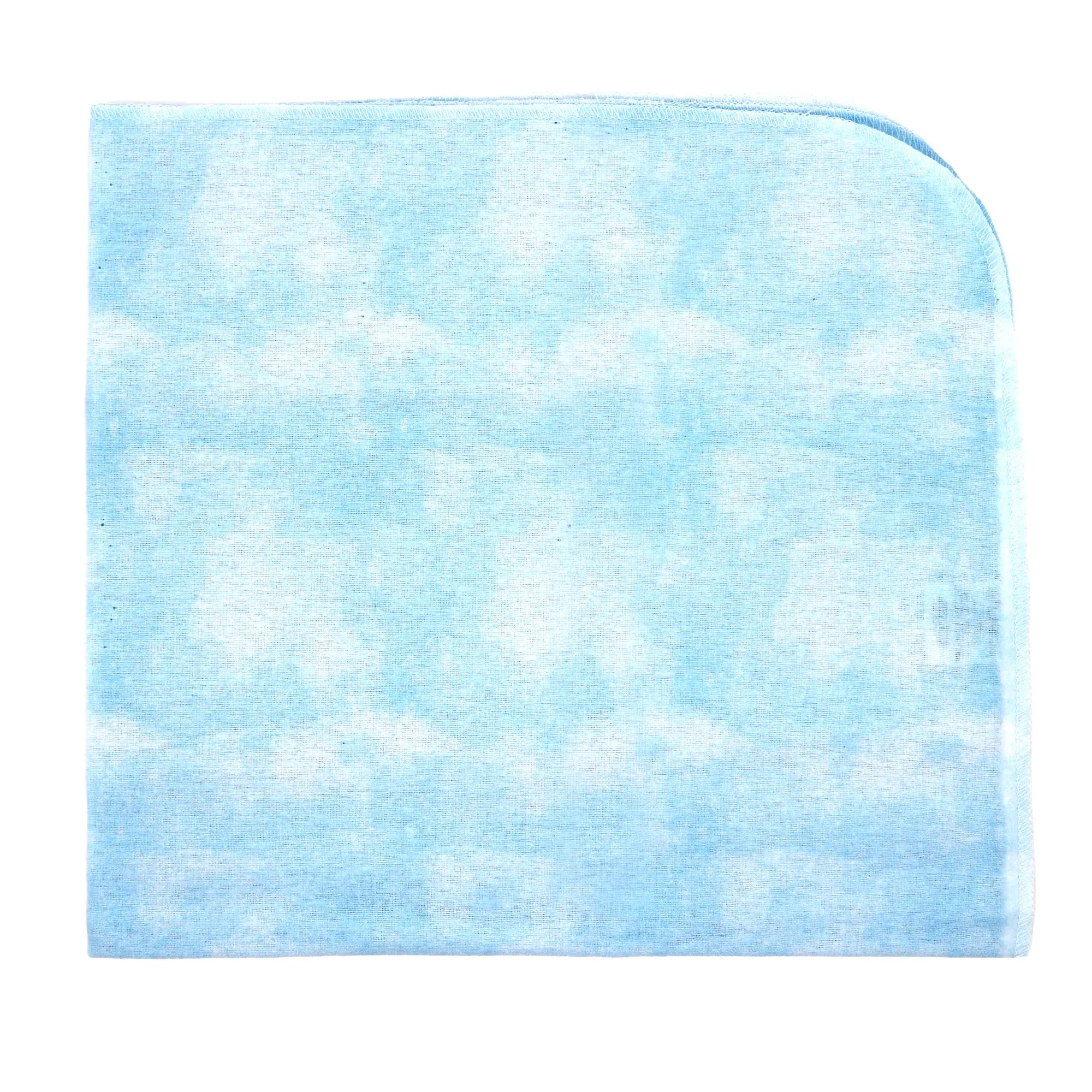 Flannel Baby Receiving Blanket - Watercolour Blue