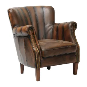 FT441 Lancaster Leather Chair Chestnut