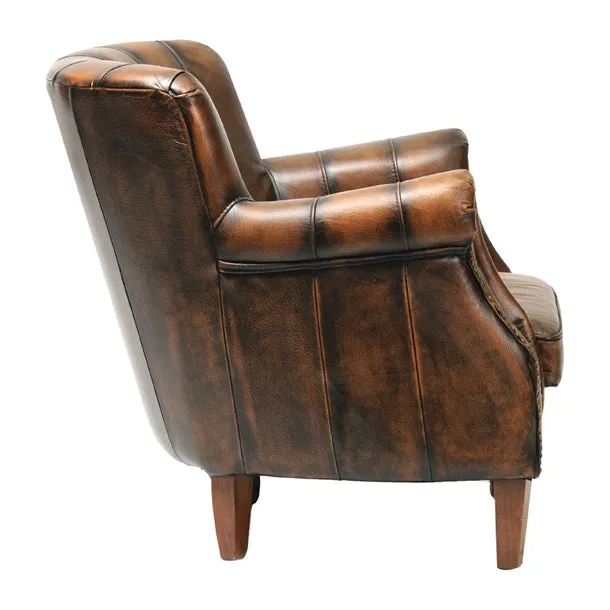 FT441 Lancaster Leather Chair Chestnut