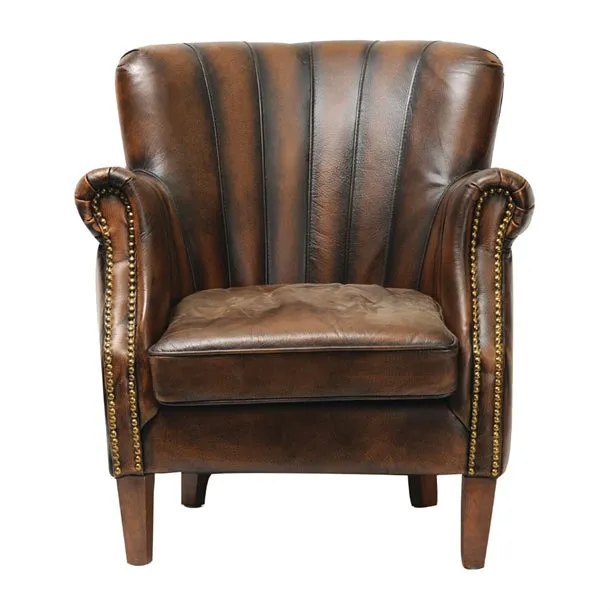 FT441 Lancaster Leather Chair Chestnut