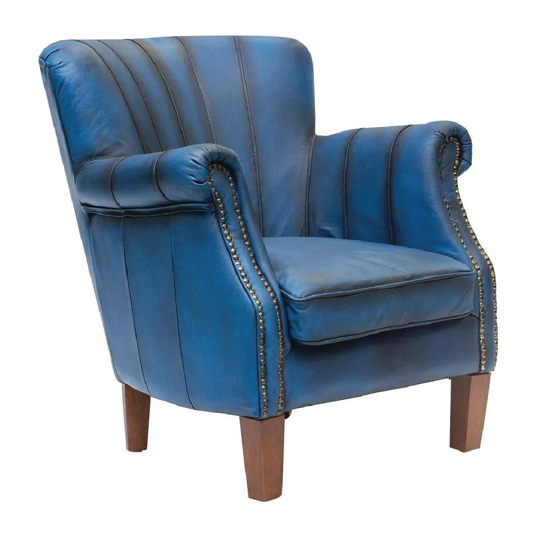 FT444 Lancaster Leather Chair Blue