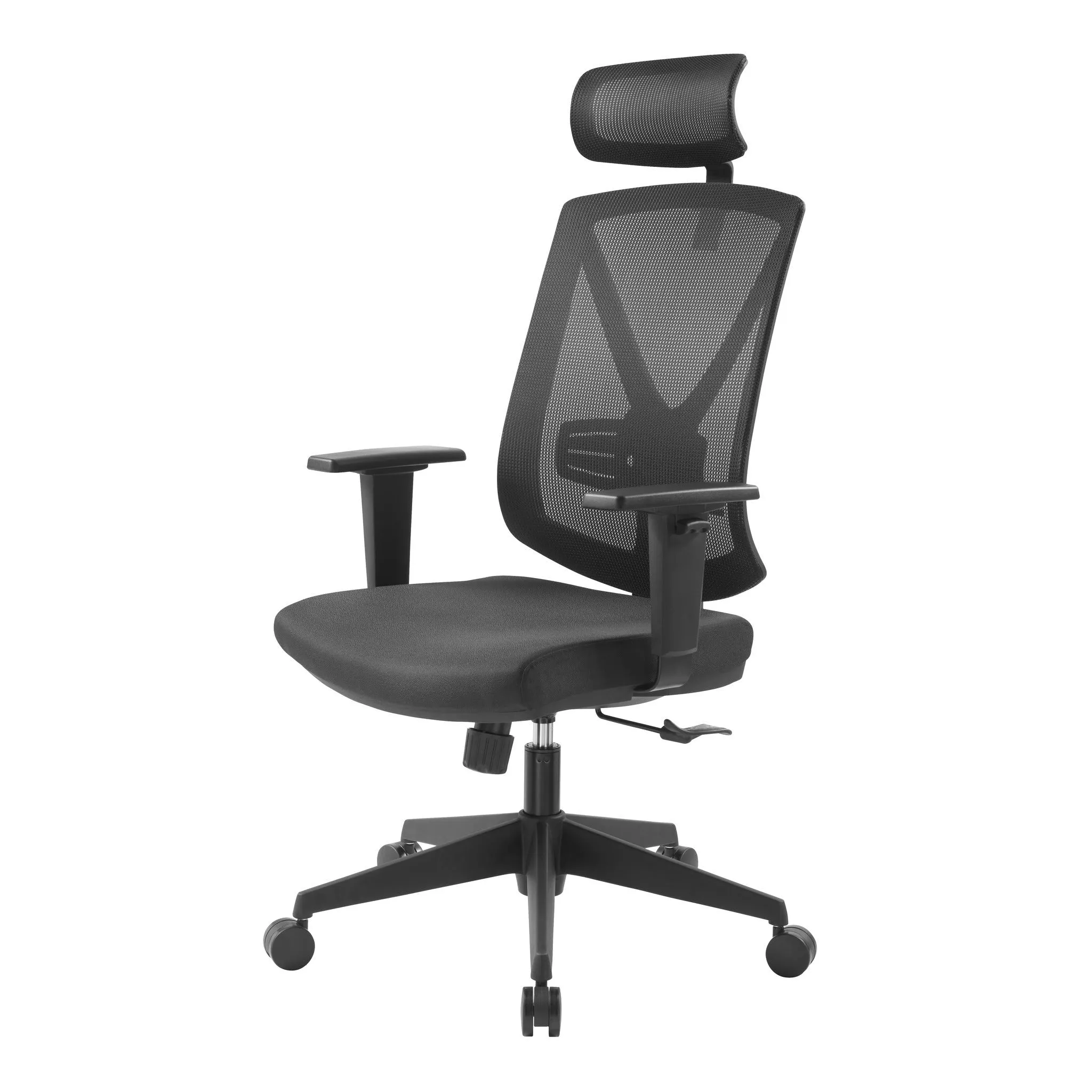 Garrison Mesh Ergonomic Office Chair with Headrest - Black