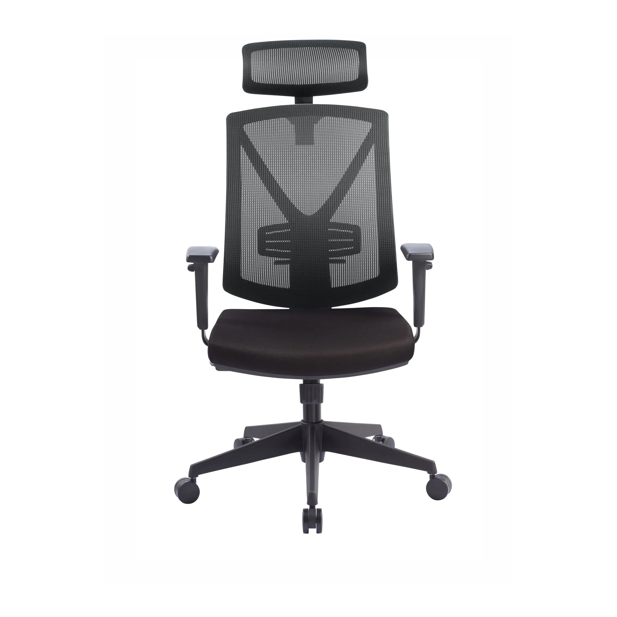 Garrison Mesh Ergonomic Office Chair with Headrest - Black