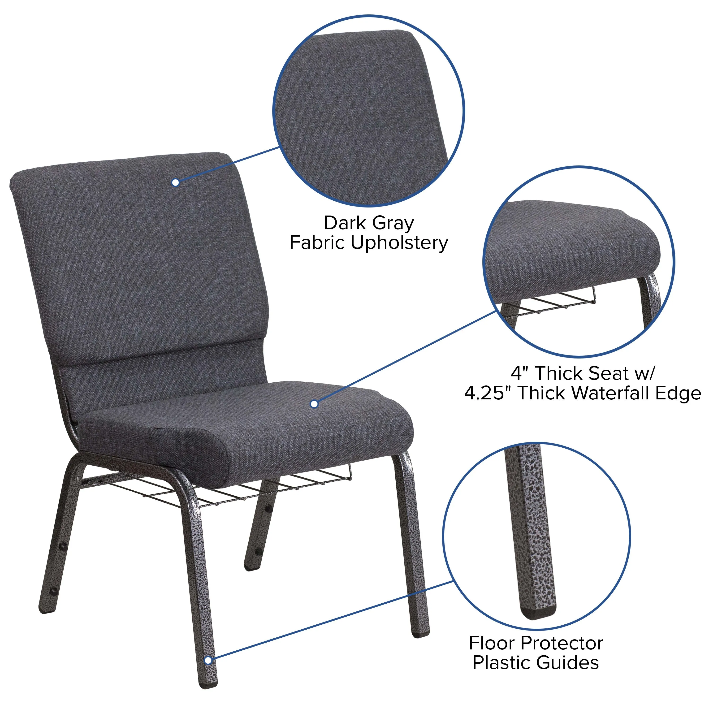 HERCULES Series Auditorium Chair - Chair with Storage - 19inch Wide Seat