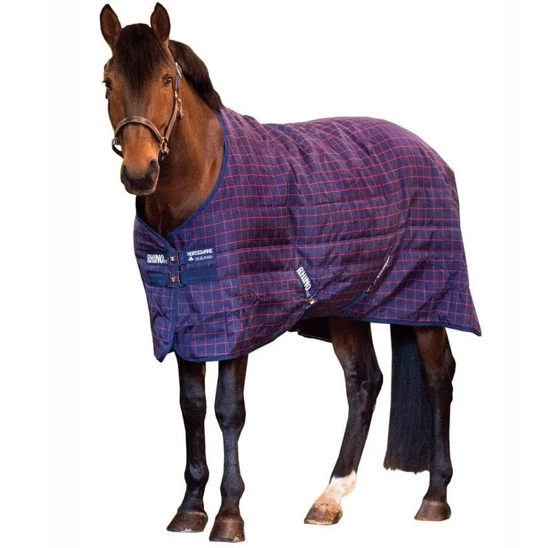 Horseware Rhino Original Stable Rug 200g Navy/Red Check