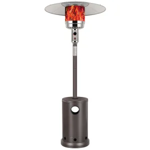 Hykolity 50,000 BTU Propane Patio Heater with Table Design, Stainless Steel Burner, Triple Protection System, Wheels, Outdoor Heaters for Patio, Garden, Commercial and Residential, Bronze