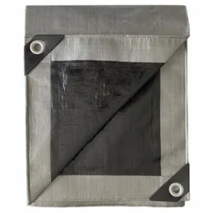 ITM HD-GT-SB-1620 16' x 20' Silver & Black Polyethylene Storage Tarp Cover - Quantity of 2