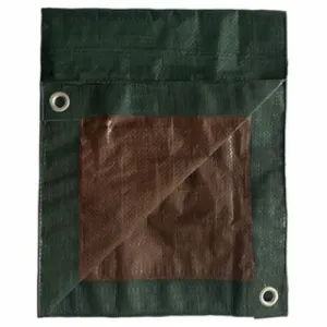 ITM MD-GT-GB-1012 10' Foot x 12' Foot Green/Brown Polyethylene Storage Tarp Cover - Quantity of 2