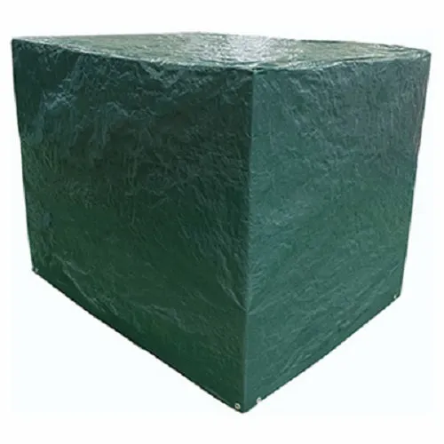 ITM MD-PC-GB-0544 5' x 4 ' x4' Green & Brown Polyethylene Pallet Storage Tarp Cover - Quantity of 15